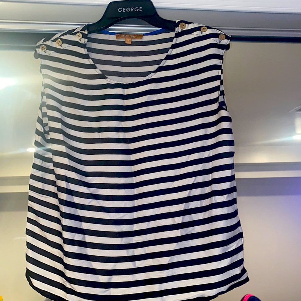 Black and white blouse